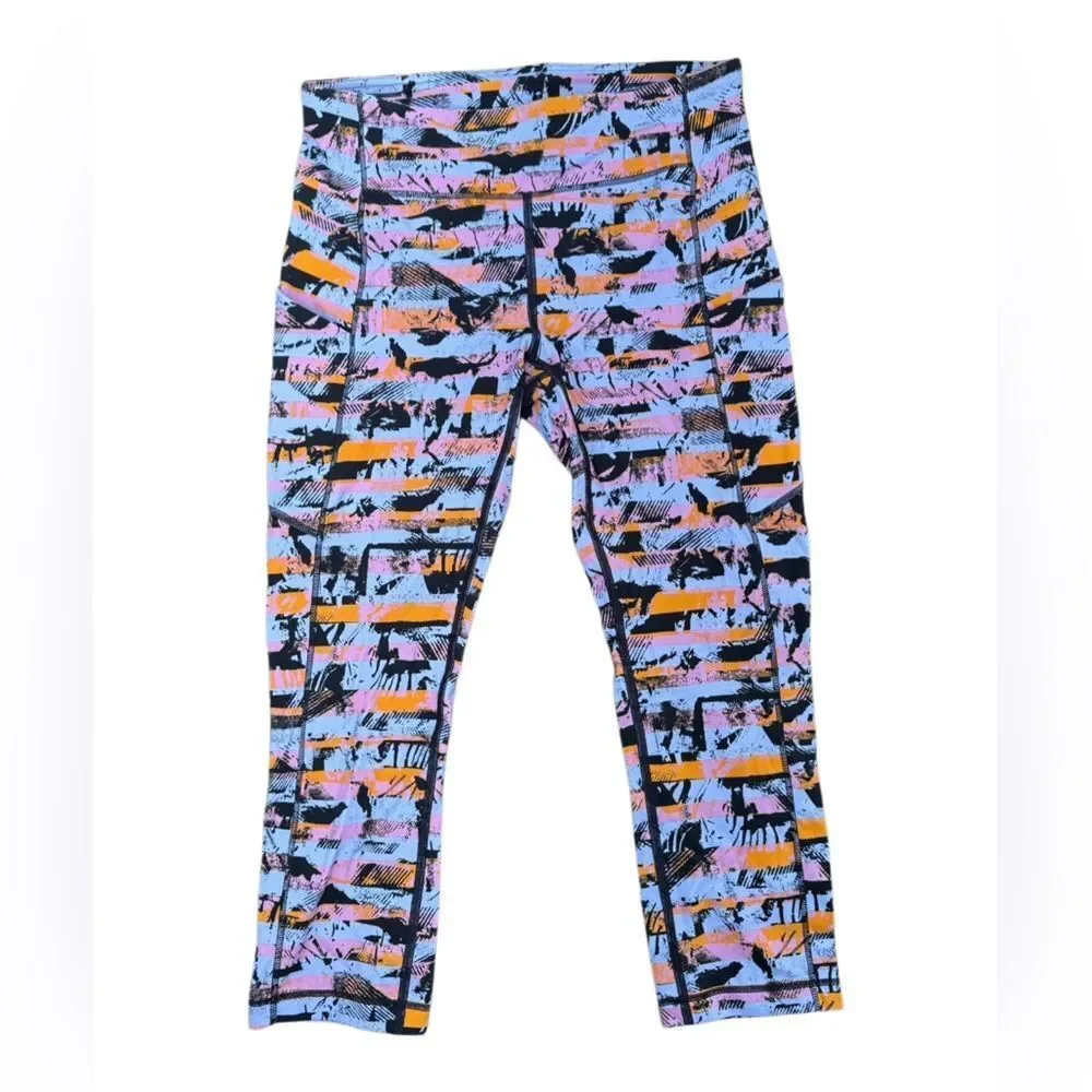 Lululemon athletica Women's Fast and Free leggings in Inversion Multi Size 6